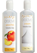Oralove Delicious Duo Lickable Peaches And Cream Lubricant...